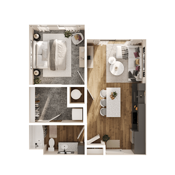 Apex Floor Plan at Parallel Apartments, Omaha, NE