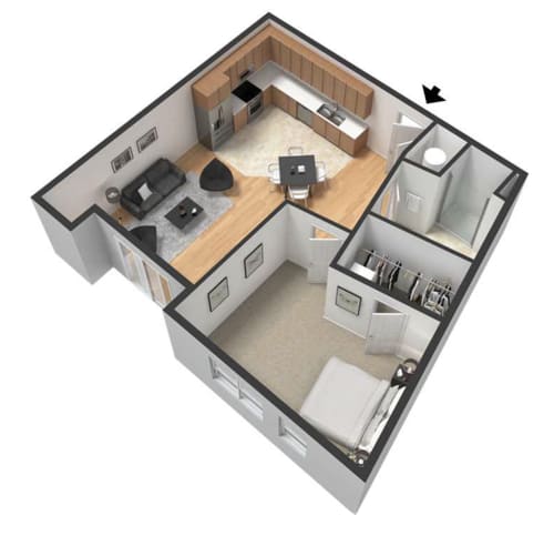 Floor Plan  Carole Floor Plan at Centerline Apartments, Omaha