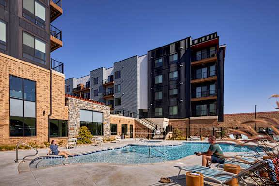 Resort Style Pool and Hot Tub at Clove Apartments, NE, 68114