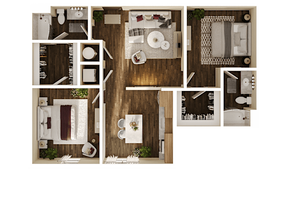 Floor Plan  Douglas Floor Plan at The Walter Apartments, Omaha