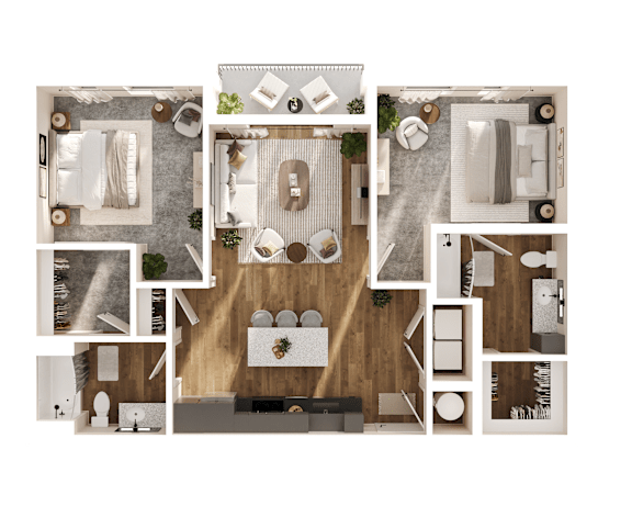 Edge Floor Plan at Parallel Apartments, Nebraska