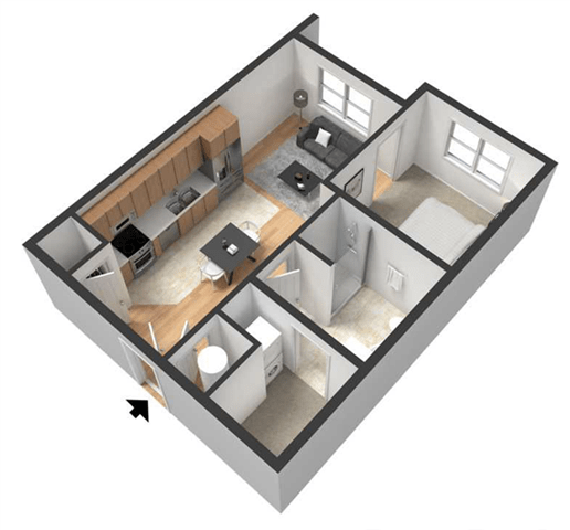 Floor Plan  Margaret Floor Plan at Centerline Apartments, Omaha, 68106