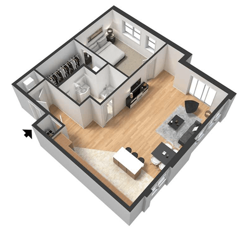 Floor Plan  Rosa Floor Plan at Centerline Apartments, Nebraska