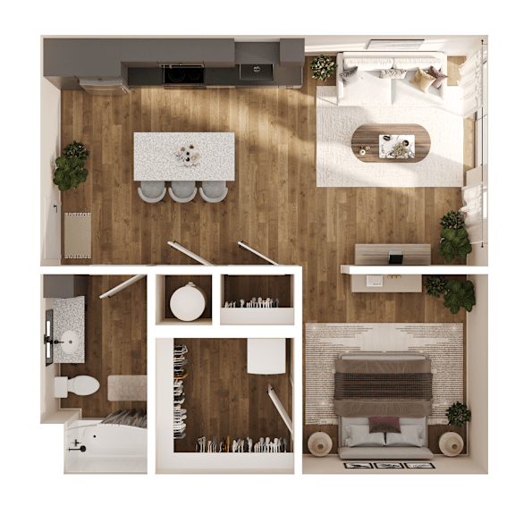 Radius Floor Plan at Parallel Apartments, Nebraska, 68106