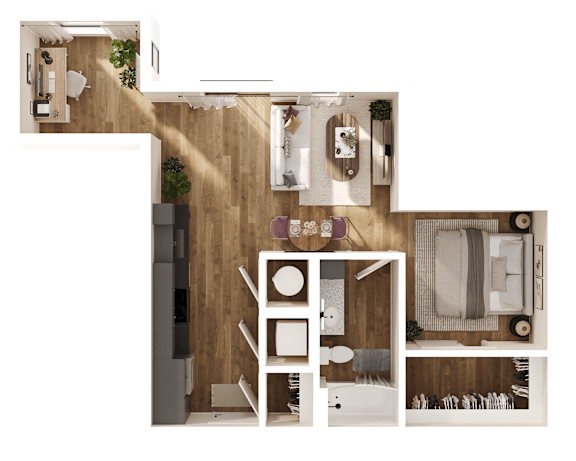 Sphere Floor Plan at Parallel Apartments, Omaha, Nebraska