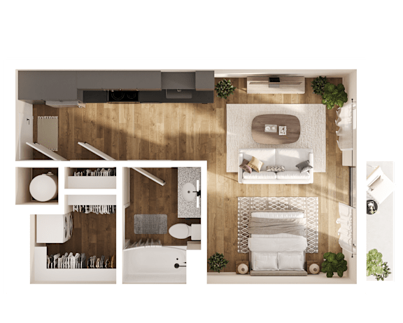 Vector Floor Plan at Parallel Apartments, Nebraska, 68106