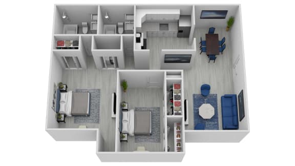 a floor plan of a 3 bedroom192 sq ft floor plan