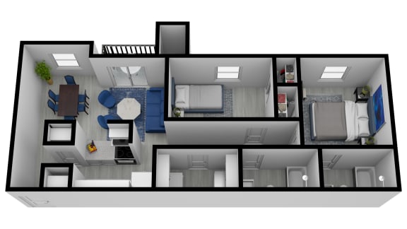 a floor plan of a one bedroom apartment