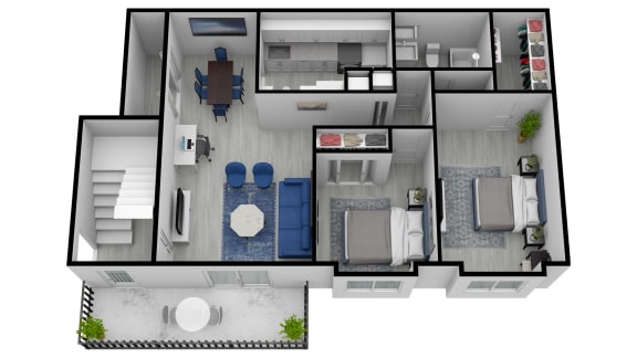 bedroom floor plan an in 2d