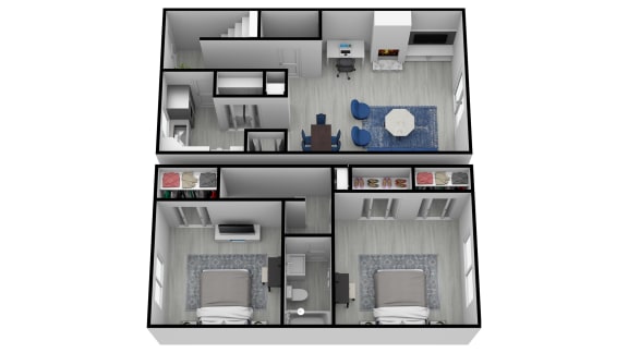 a floor plan of a 1 bedroom apartment