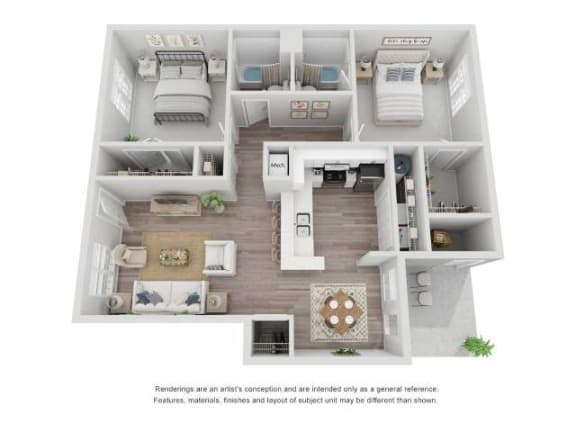 a floor plan of a house with a bedroom and a living room