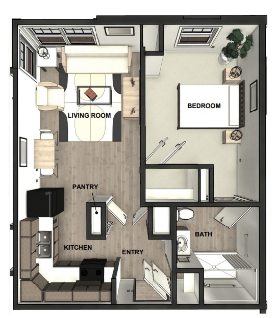 A black and white image of a floor plan of a house.