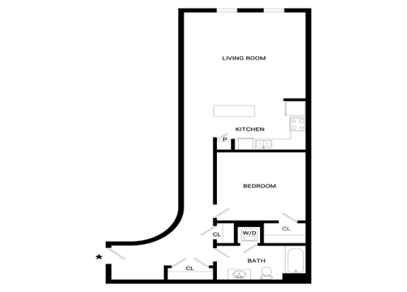 Forge Floor Plan | 772 Sq. Ft. Forge Floor Plan | 772 Sq. Ft. at Mayton Transfer Lofts, Petersburg Virginia