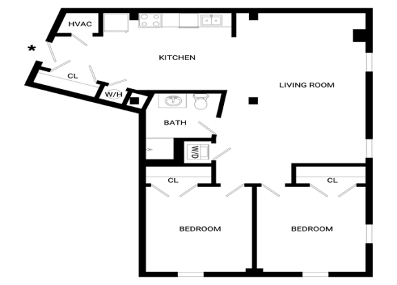 Persist Floor Plan | 951 Sq. Ft. Persist Floor Plan | 951 Sq. Ft. at Mayton Transfer Lofts, Petersburg Virginia