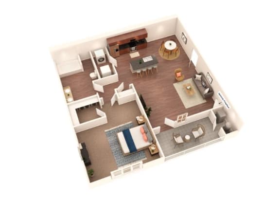 1 Bed 1 Bath Floor Plan with 786 Sq. Ft. 1 Bed 1 Bath Floor Plan with 786 Sq. Ft. at SomerHill Farms Apartments, Gainesville, VA 20155