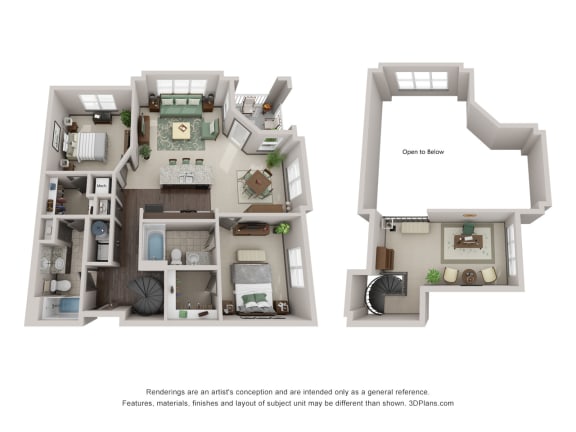 B6 Floor Plan with 1,211 Sq. Ft. at Streets of Greenbrier, Chesapeake, VA