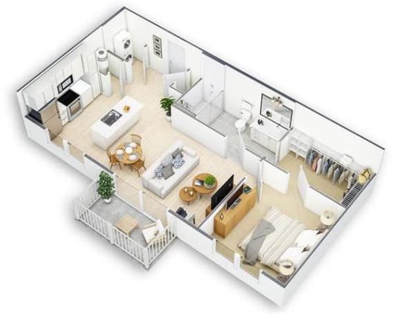 a floor plan of a home with a living room and a dining room at Tapestry West, Richmond, VA