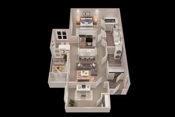 a floor plan of a house with a black background at Trails at Short Pump Apartments, Richmond ,23233