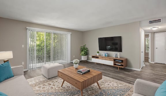 Large Living Room With TV at Lifestyle at Shreveport Apartments, Shreveport