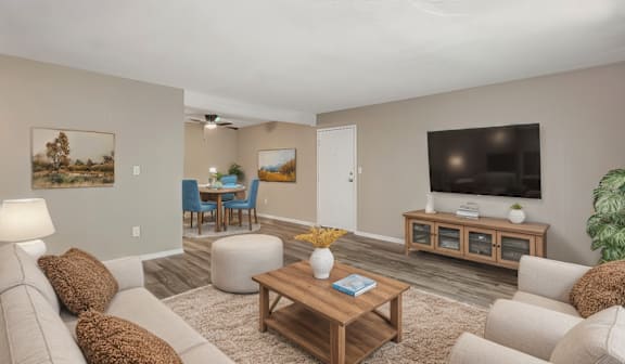 Living Area With Dining Table at Lifestyle at Shreveport Apartments, Louisiana, 71109