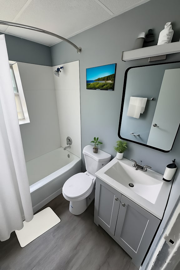 White Bathroom at The Summit, Syracuse, NY