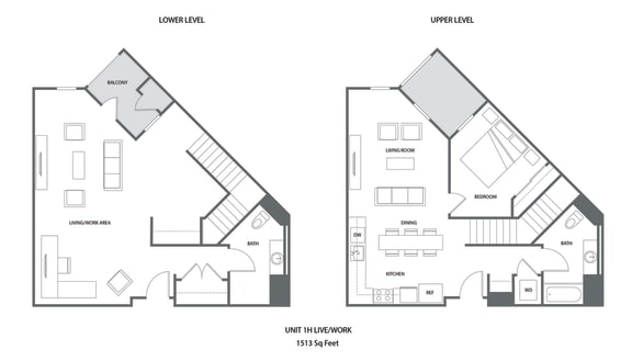 floor plans of the upper and lower floors of the house