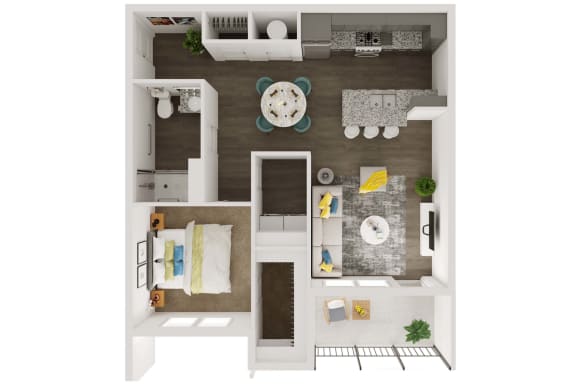 1 bedroom floor plan