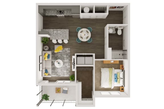 1 bedroom floor plan