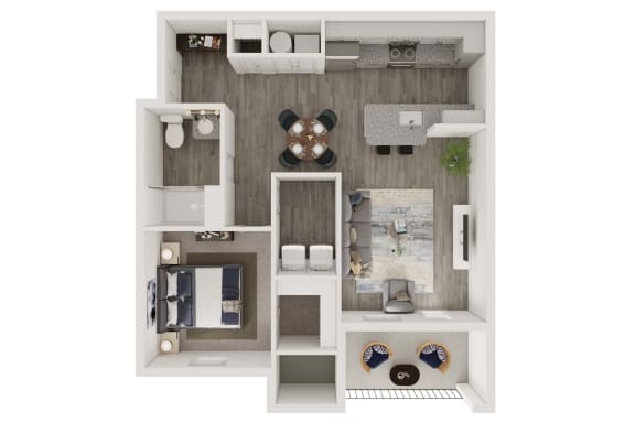 a floor plan of a 1 bedroom192 sq ft house