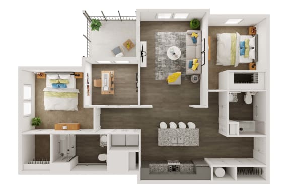 2 bedroom floor plan