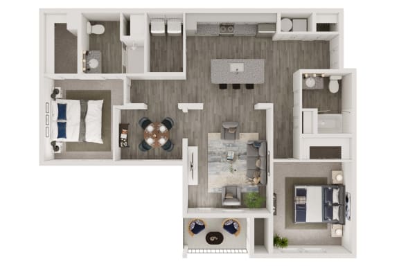a 2103 sq ft floor plan with a bedroom and a living room