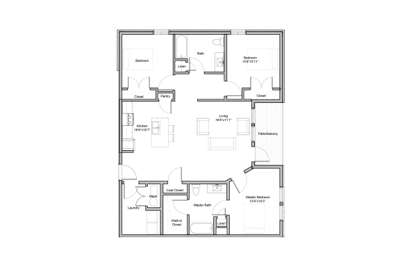 3 bedroom floor plan