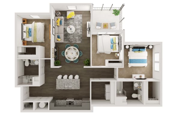 3 bedroom floor plan