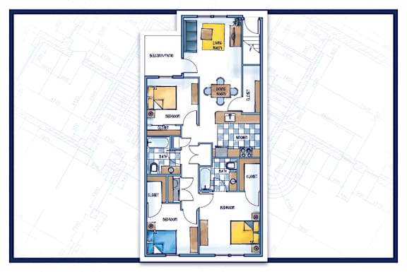 3 Bedroom floor plan