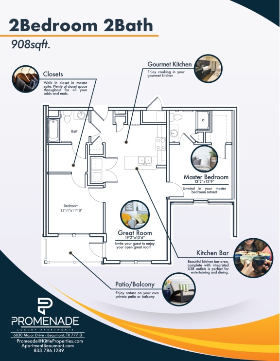 2 bedroom floor plan