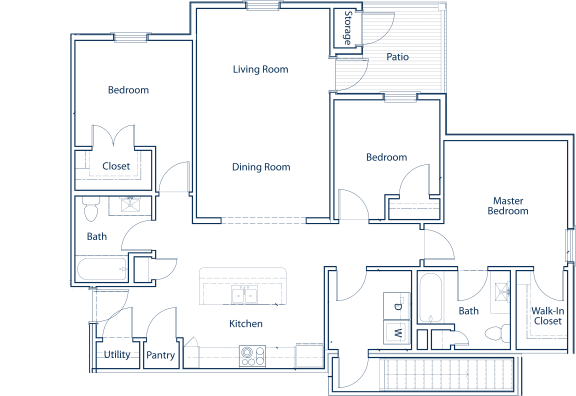 3 bedroom floor plan 1236 square feet upper
