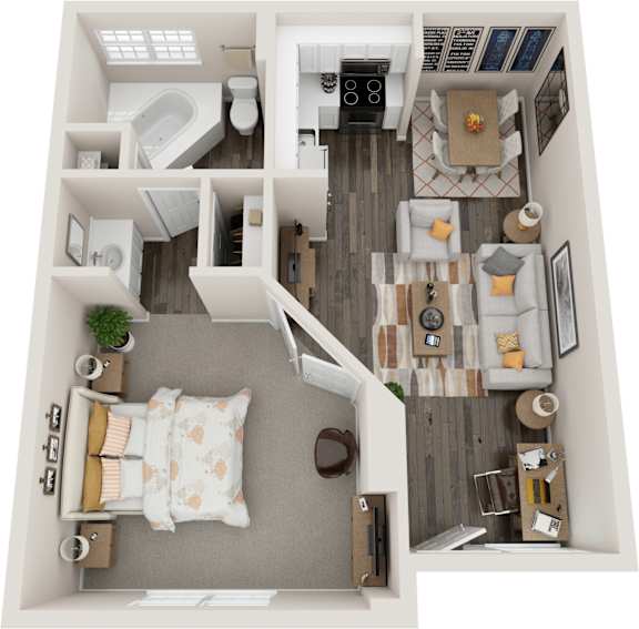 Caret Floor Plan at Coastline Apartments, Florida