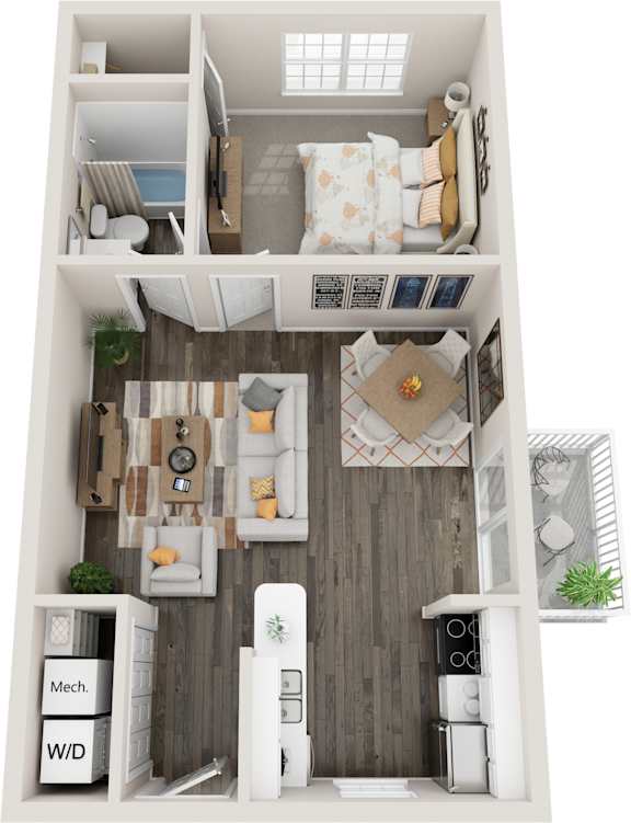 Caribe Floor Plan at Coastline Apartments, Florida, 32547