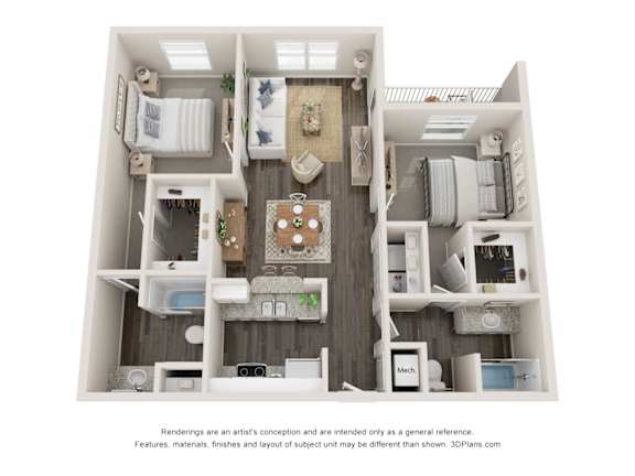 Avignon II Floor Plan at Elan Apartments, Florida