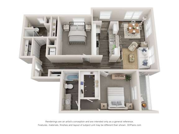 Floor Plan  Cremant Floor Plan at Elan Apartments, Florida, 32547