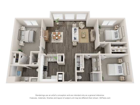 Sangiovese Floor Plan at Elan Apartments, Fort Walton Beach, FL