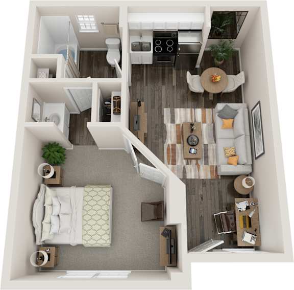 Coro Floor Plan at Coastline Apartments, Fort Walton Beach, FL 32547