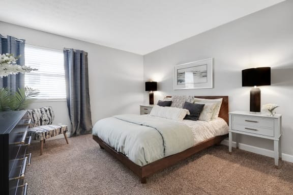 Spacious bedroom at Stonewater Apartments