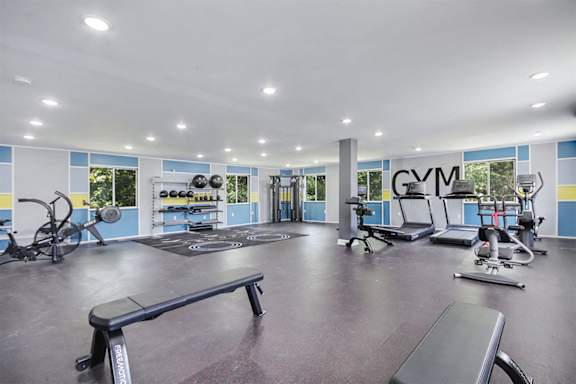 Fitness Center With Modern Equipment at Southridge, Kansas City, 66103