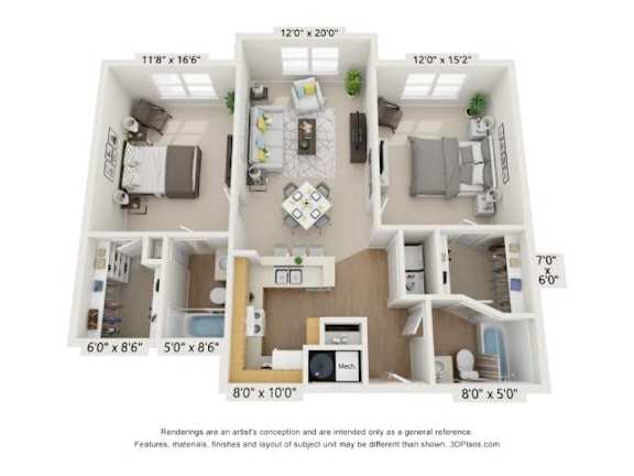 D Floor Plan at Vita on Grant, Merrillville, IN