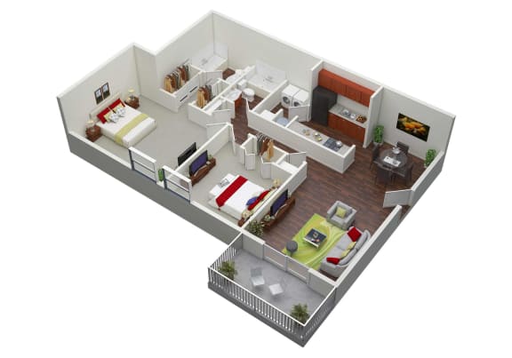 a floor plan of a house with a bedroom and a living room