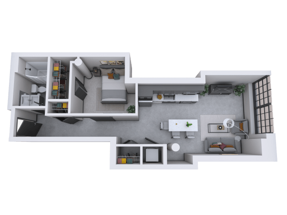 bedroom floor plan an in 2d