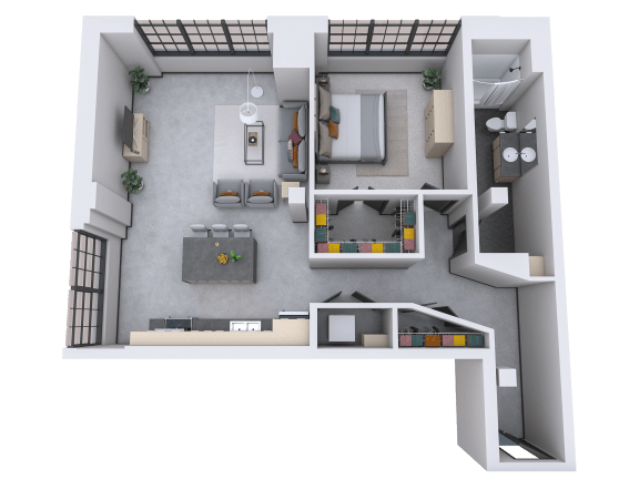 a floor plan of a two bedroom apartment
