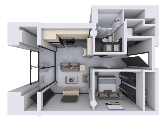 a floor plan of a small apartment