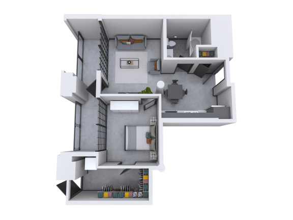 a view of the apartment from the top of the building